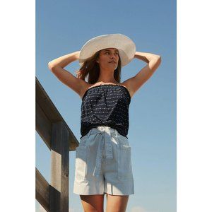 Anthropologie Pilcro Ultra High-Rise Acid Wash Denim Shorts